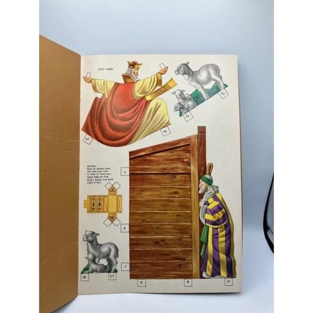 Whitman The Manger Scene 1941 Christmas Nativity‎ Punch Out Book Unused
